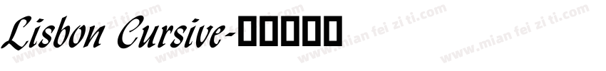 Lisbon Cursive字体转换